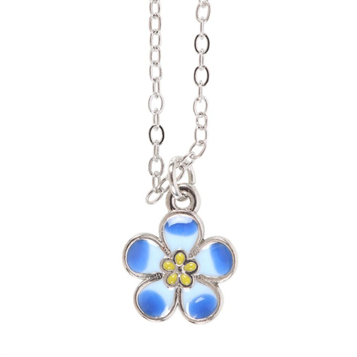 Forget-Me-Not Flower Necklace on Greeting Card - Truly Yours