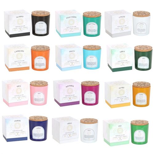 Set of 12 Zodiac Gemstone Candles - Truly Yours