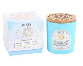 Pisces Gardenia Gemstone Zodiac Candle