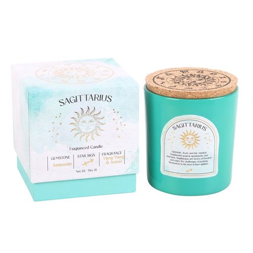 Sagittarius Ylang Ylang & Amber Gemstone Zodiac Candle - Truly Yours