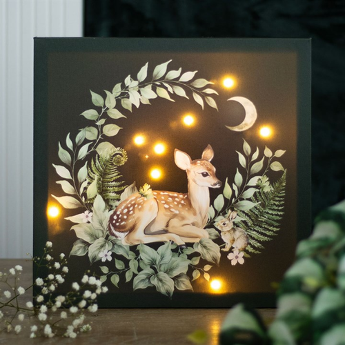 Fawn Light Up Canvas Plaque - Truly Yours