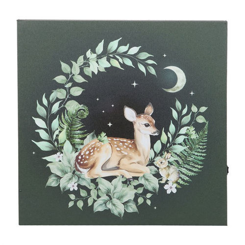 Fawn Light Up Canvas Plaque - Truly Yours