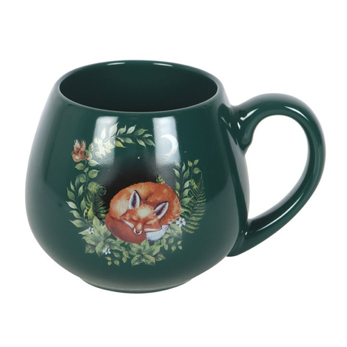 Green Sleeping Fox Rounded Mug - Truly Yours