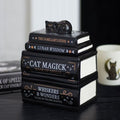 Black Cat Book Stack Oil Burner with Cat - Truly Yours