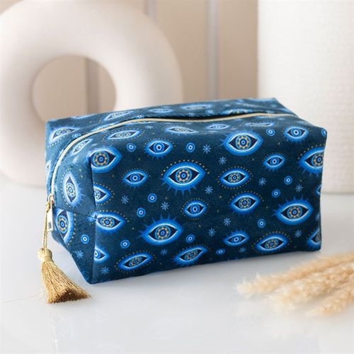 All Seeing Eye Print Velvet Makeup Bag - Truly Yours