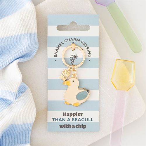 Seagull and Chips Keyring - Truly Yours