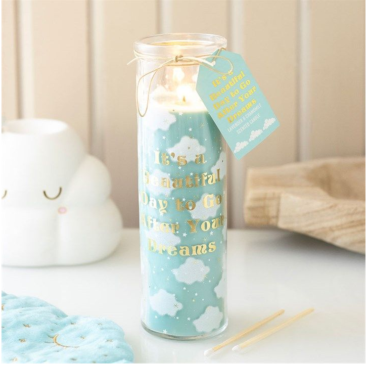 Cloud Print Lavender & Chamomile Tube Candle