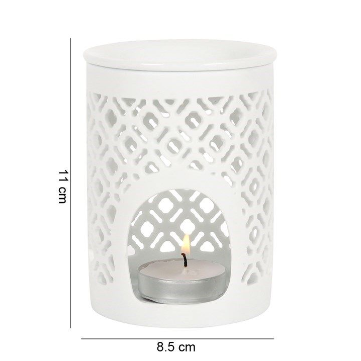 Matte Lattice Cut Oil Burner