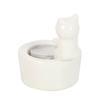 Warm Paws, Happy Heart Cat Tealight Holder