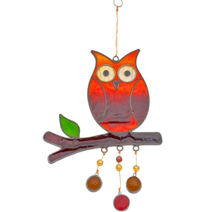 Owl On A Branch Suncatcher