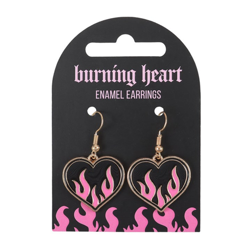 Y2K Enamel Drop Earrings - Heart Flame, Pink Butterfly, dice and Checkerboard Hearts - Truly Yours