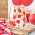 Apple Print Stemless Glass - Truly Yours