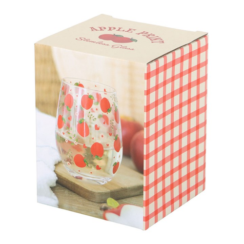 Apple Print Stemless Glass - Truly Yours