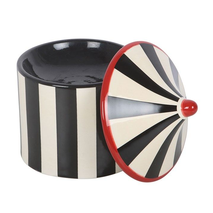 Black Striped Circus Tent Oil Burner