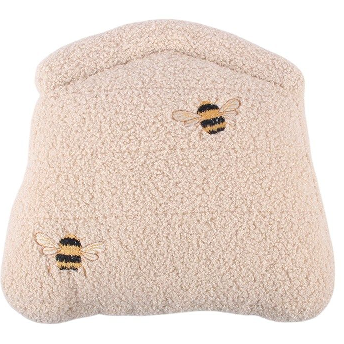 White Beehive Boucle Cushion