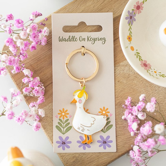 Waddle On Duck Keyring