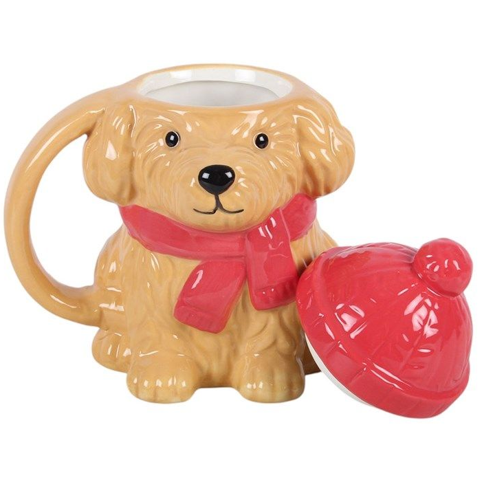 Winter Puppy Lidded Mug