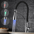 LED Kitchen Taps Pull Out Spray Basin Mixer Sink Tap Chrome Faucet - Truly Yours