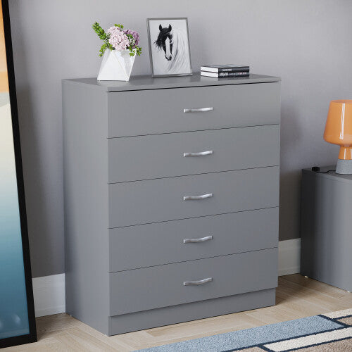 Riano 5 Drawer Chest of Drawers Bedroom Storage - Truly Yours