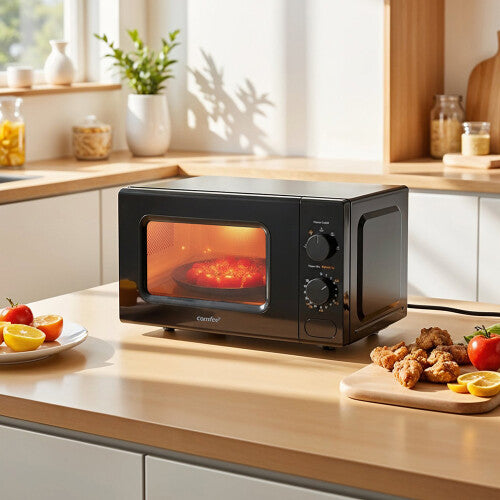 700W 20L Countertop Microwave Oven with Dual Knob