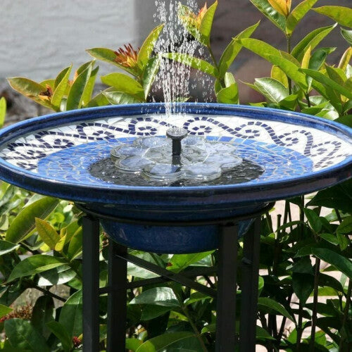 Revolutionary Solar Garden Fountain, Equipped w/ Upgraded Solar Panel Technology, 6 Versatile Nozzles, Self-standing & Floating Option