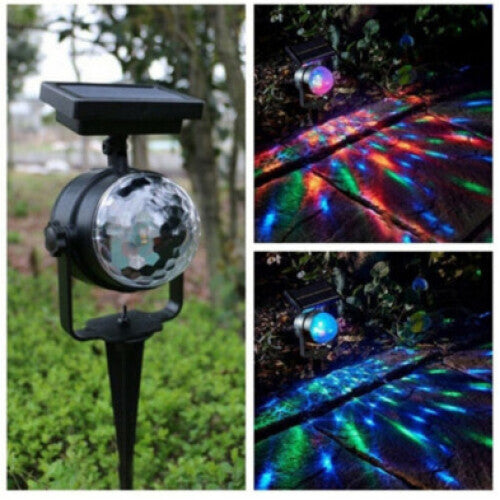 Solar LED Carnival Moving Colour Changing Spotlight Garden Light - Truly Yours