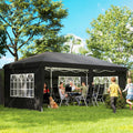 Outsunny 3 x 6m Heavy Duty Gazebo Marquee Party Tent with Storage Bag Black - Truly Yours