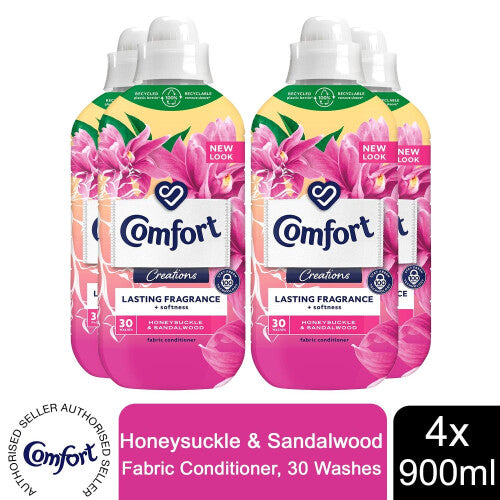 Honeysuckle & Sandalwood) Comfort Creation Fabric Conditioner, 30-wash