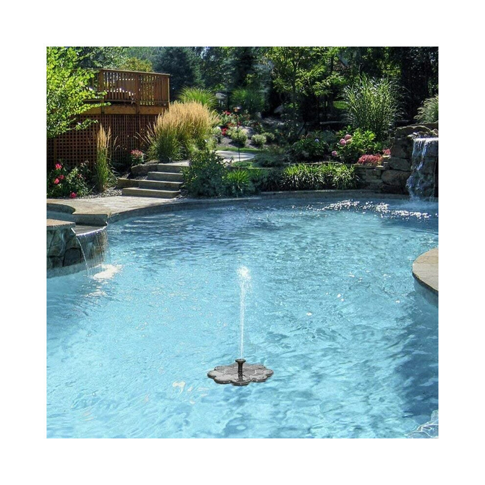 Revolutionary Solar Garden Fountain, Equipped w/ Upgraded Solar Panel Technology, 6 Versatile Nozzles, Self-standing & Floating Option