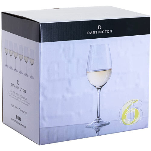 Dartington Crystal Six White Wine Glasses, Set of 6 | White Wine Glasses