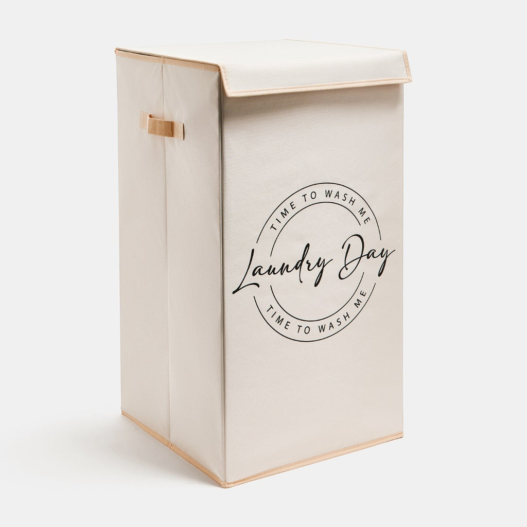 Slogan Laundry Basket - Beige - Truly Yours