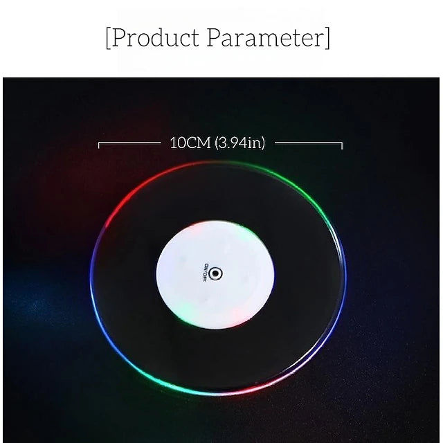 RGB LED Light Up Coaster - Acrylic Crystal Round Drink Coaster for Bar & Party Decoration - Truly Yours