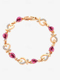 Heart Crystal Charm Bracelet - Truly Yours