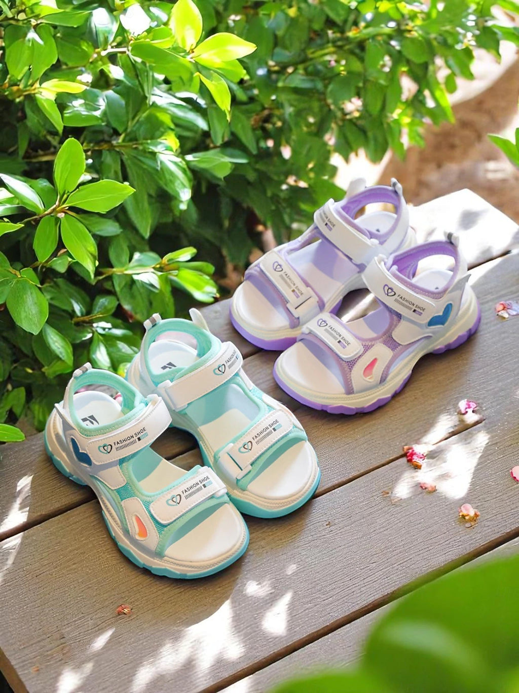 Girls Summer Heart Strap Sports Sandals - Truly Yours