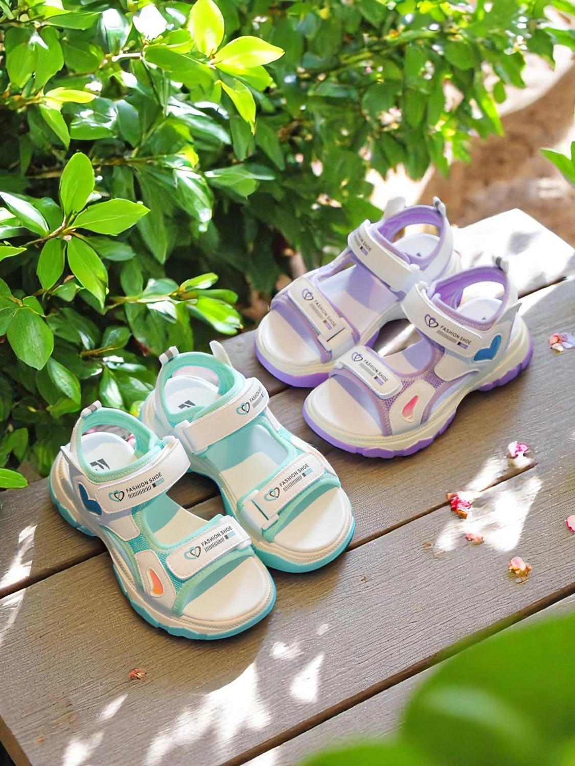 Girls Summer Heart Strap Sports Sandals - Truly Yours