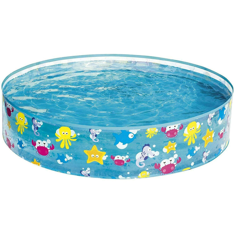 Bestway Fill N Fun Kids Paddling Swimming Pool Easy Set Up Rigid Vinyl PVC