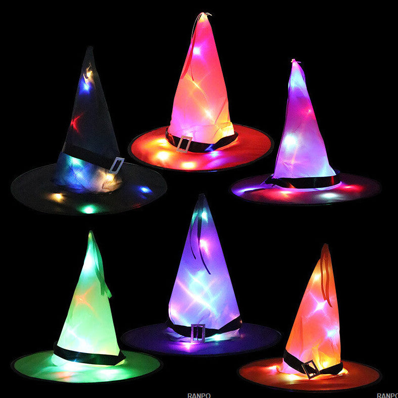 Halloween LED Light Up Witch Hat