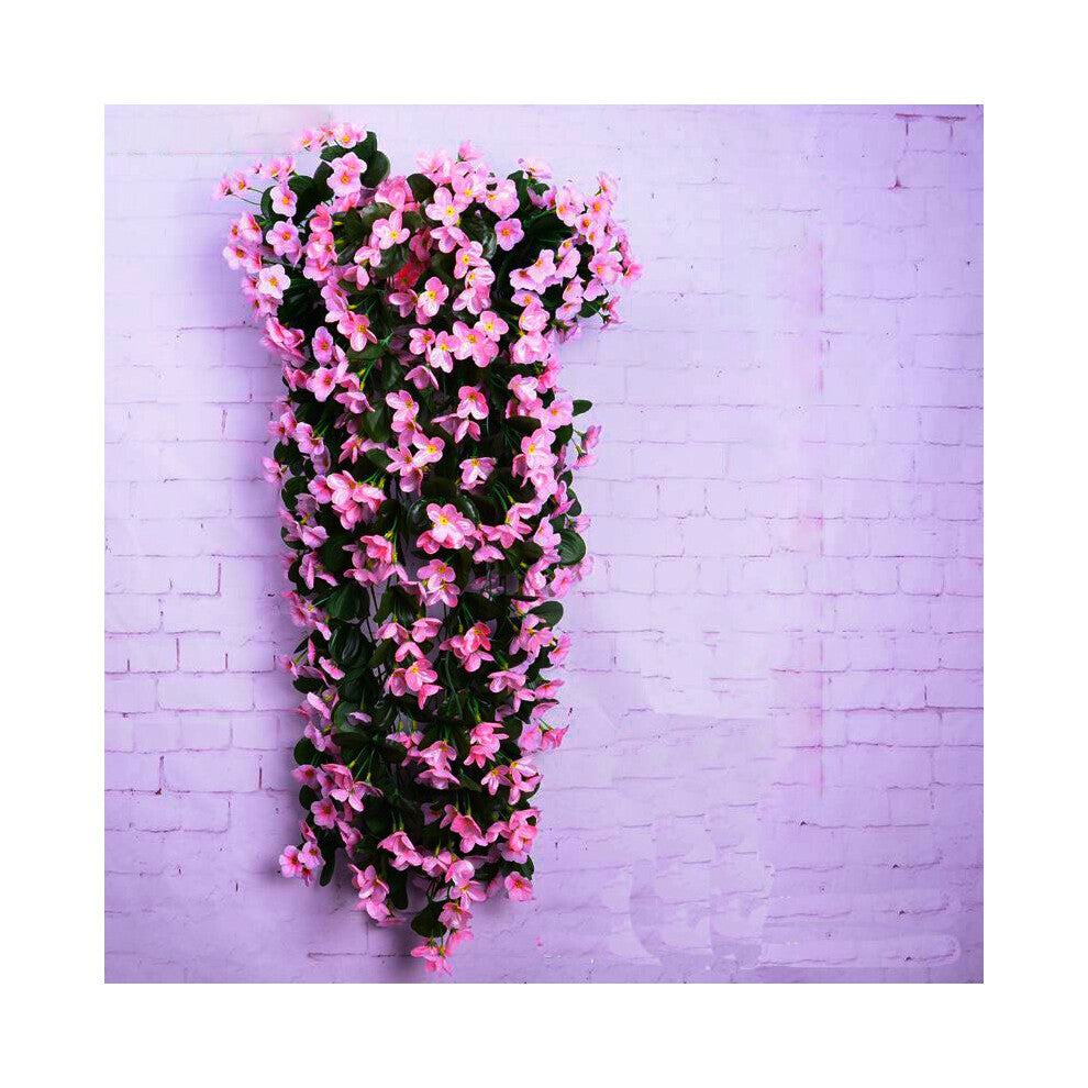 Artificial Pink Hanging Flower Garland – Silk Blossom Cascade Vine for Indoor & Outdoor