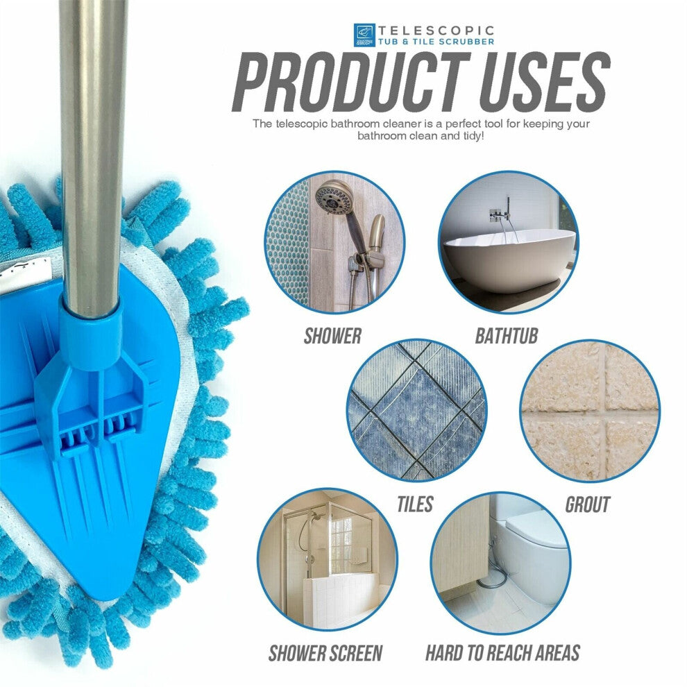 3-in-1 Telescopic Bathroom Cleaning Brush Set