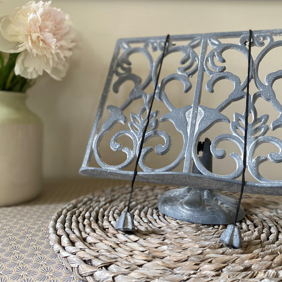 Vintage Style Decorative Cast Iron Cookbook & Recipe Book Stand