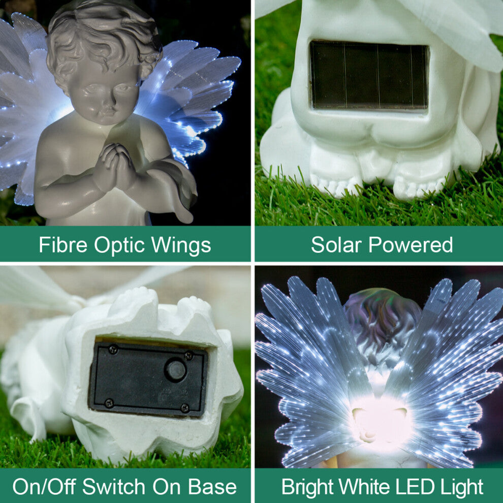 Solar Powered LED Angel Light / Warm White Colour - Truly Yours