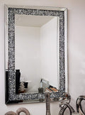 Crushed jewel wall mirror loose diamante home decor mirror 40x60cm - Truly Yours