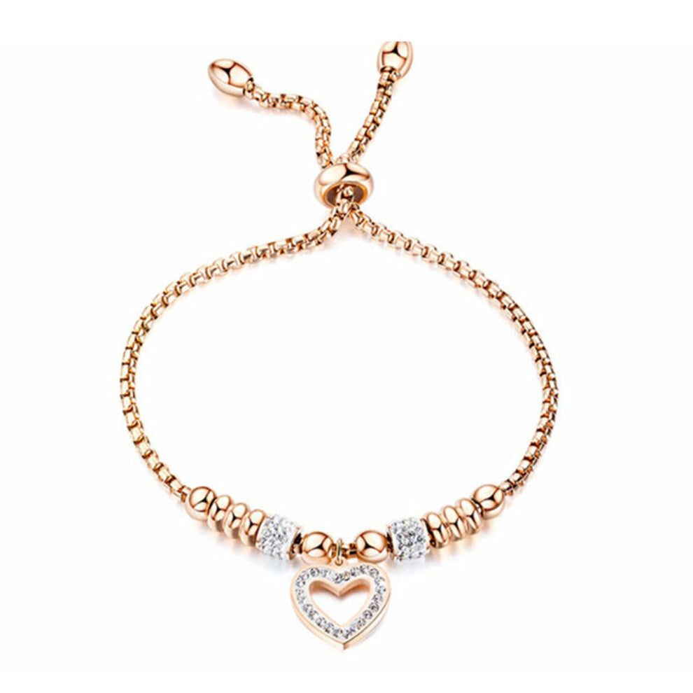 Adjustable Heart Charm Bracelet - Truly Yours