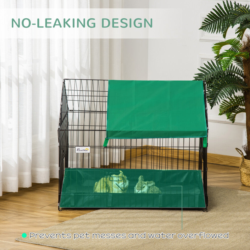 Pawhut Metal Small Animal Cage with Roof Cover & Removable Tray - Truly Yours