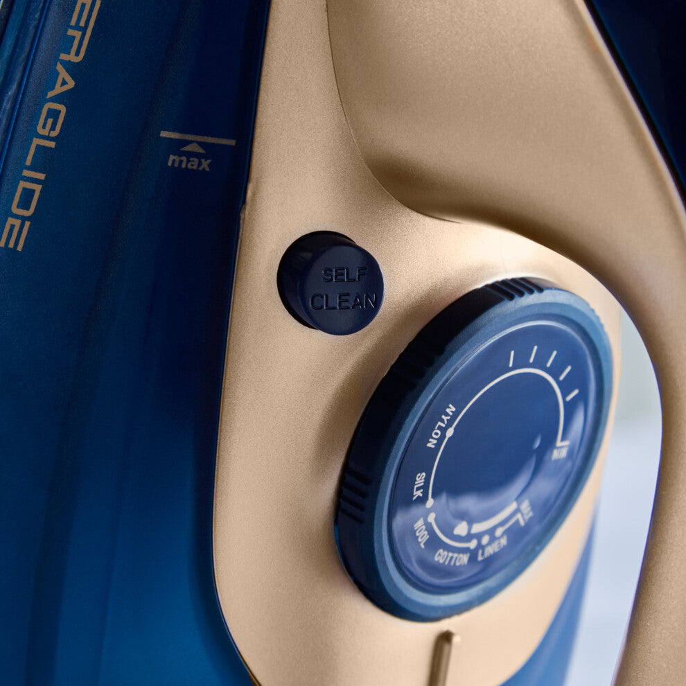 Tower T22008BLG CeraGlide 2400W Cord Steam Iron Blue and Gold