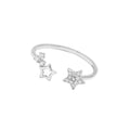 925 Silver Star Adjustable Ring
