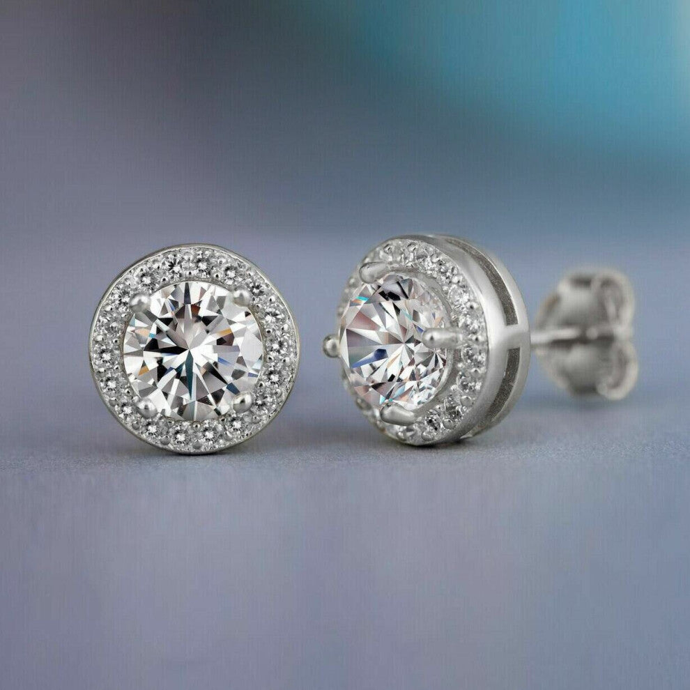 925 Silver Cubic Zirconia Stud Earrings