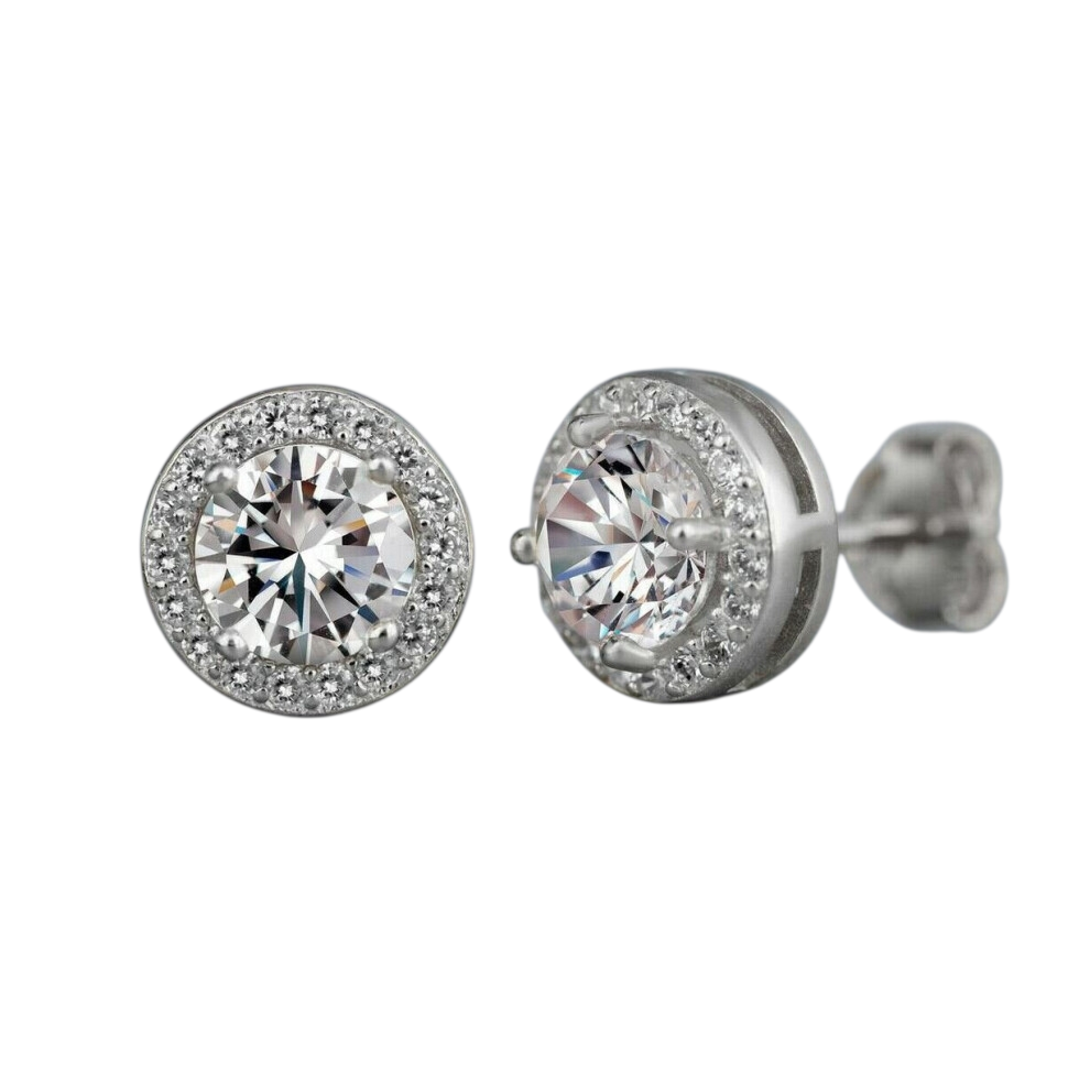 925 Silver Cubic Zirconia Stud Earrings - Truly Yours