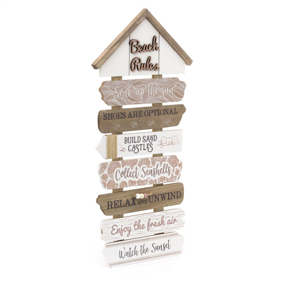 Beach Rules Wall Plaque Sign