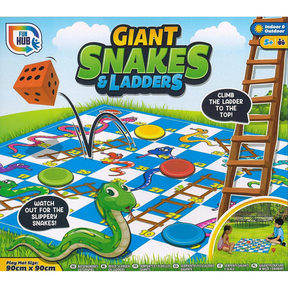 Snakes & Ladders Outdoors Indoors Board Garden Game Toy